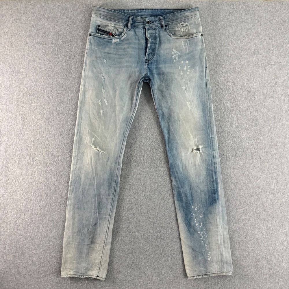Diesel Krayver Blue Eyecons 2016/1 Distressed Jeans Mens 32x34